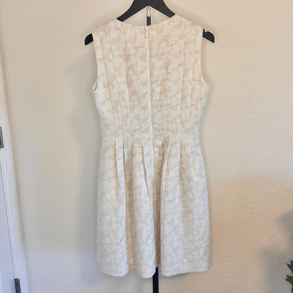Anne Klein- Textured Linen/Cotton Pin Tuck Midi Dress w/pockets, Size S - Picture 6 of 10